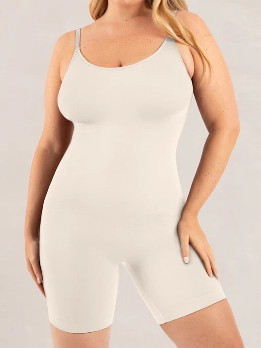 NWT Shapermint Essentials All Day Every Day Scoop Neck Mid-Thigh Bodysuit XL